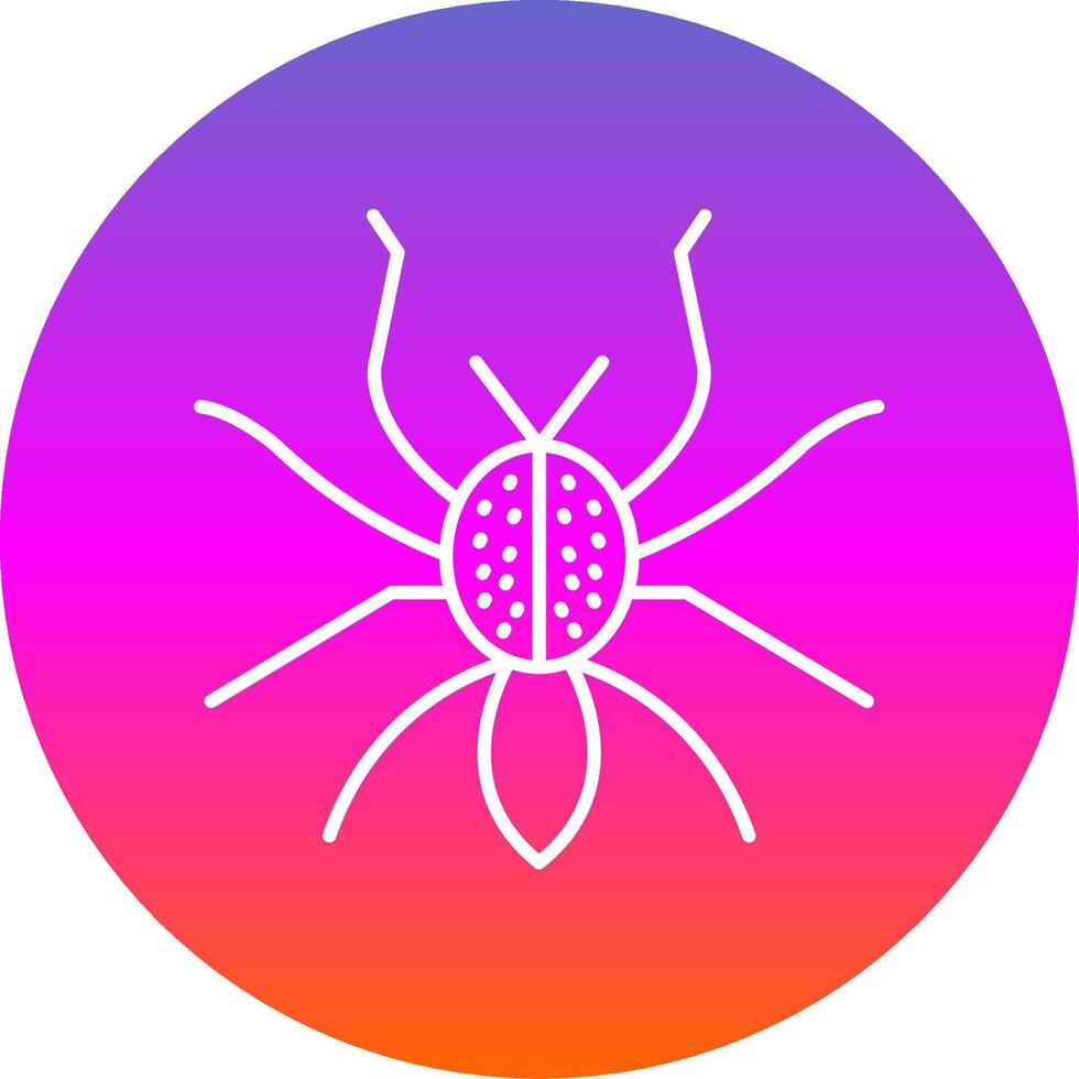 araña línea degradado circulo icono vector