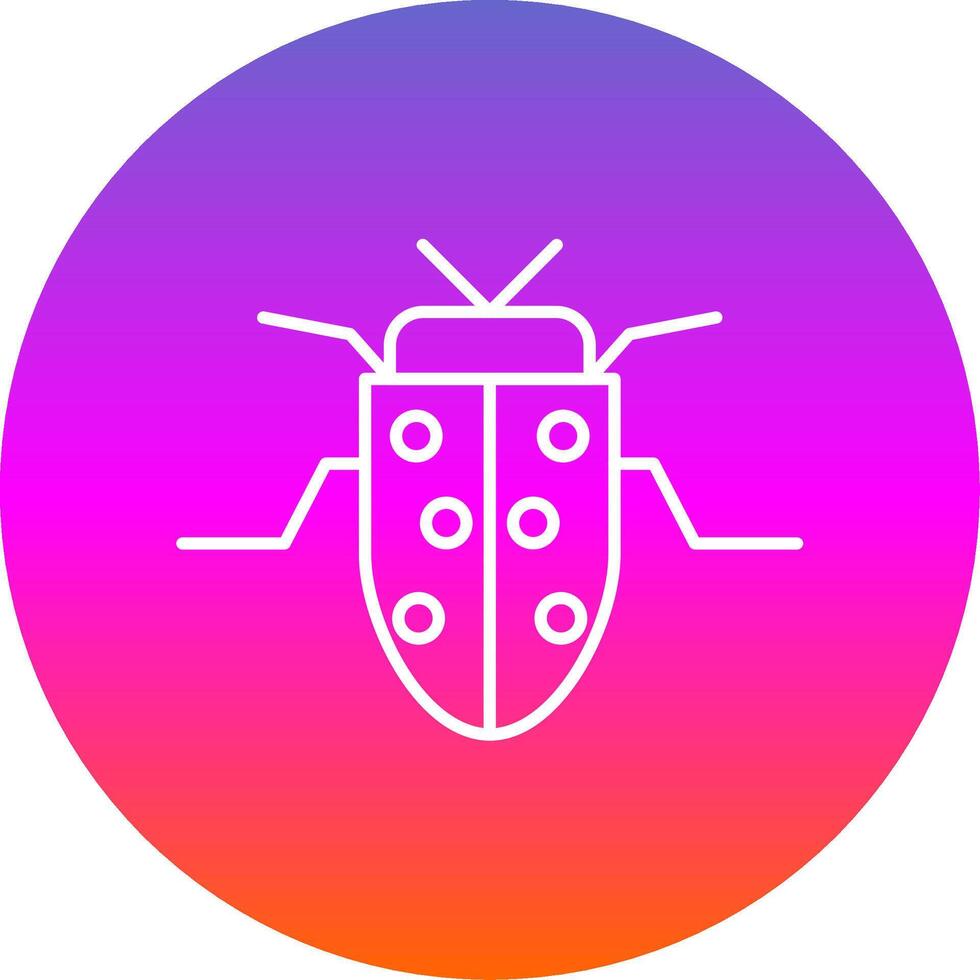 Insect Line Gradient Circle Icon vector