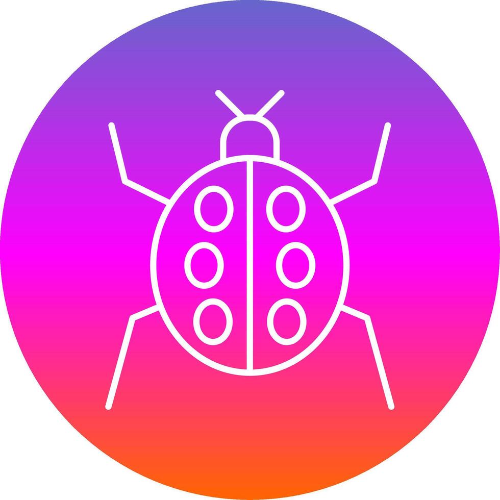 Insect Line Gradient Circle Icon vector
