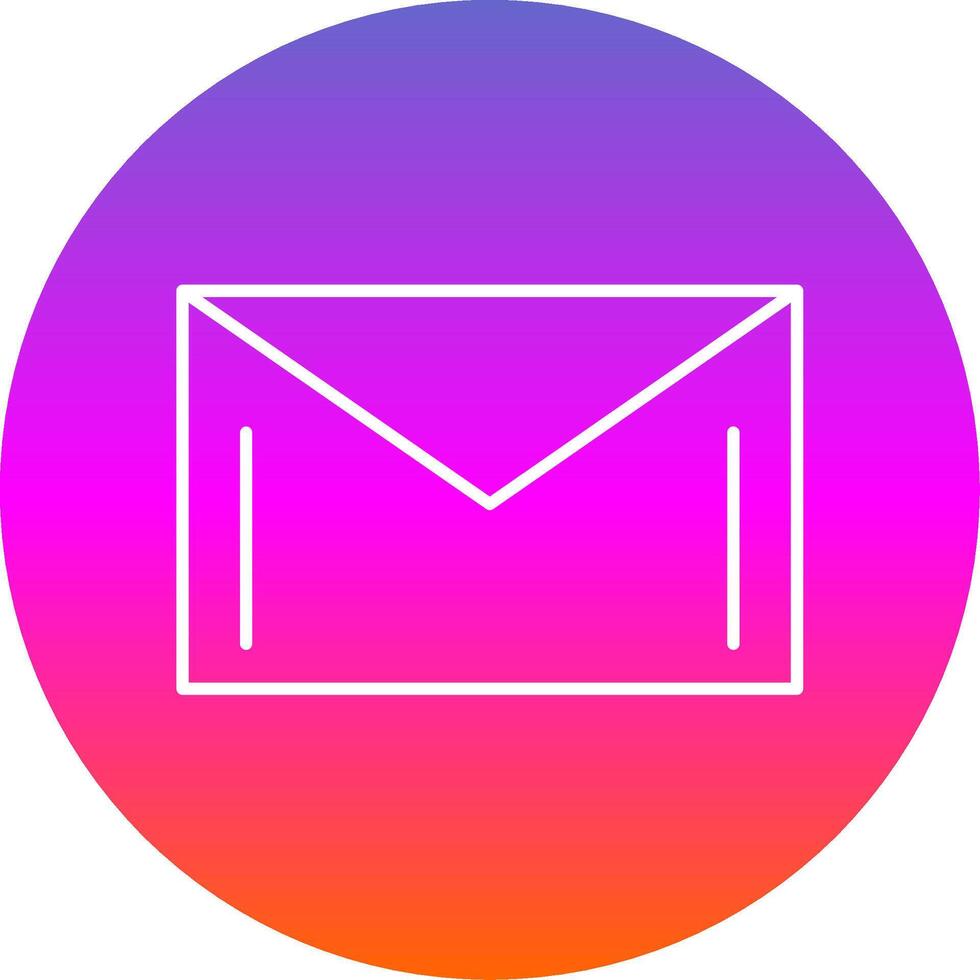Mail Line Gradient Circle Icon vector