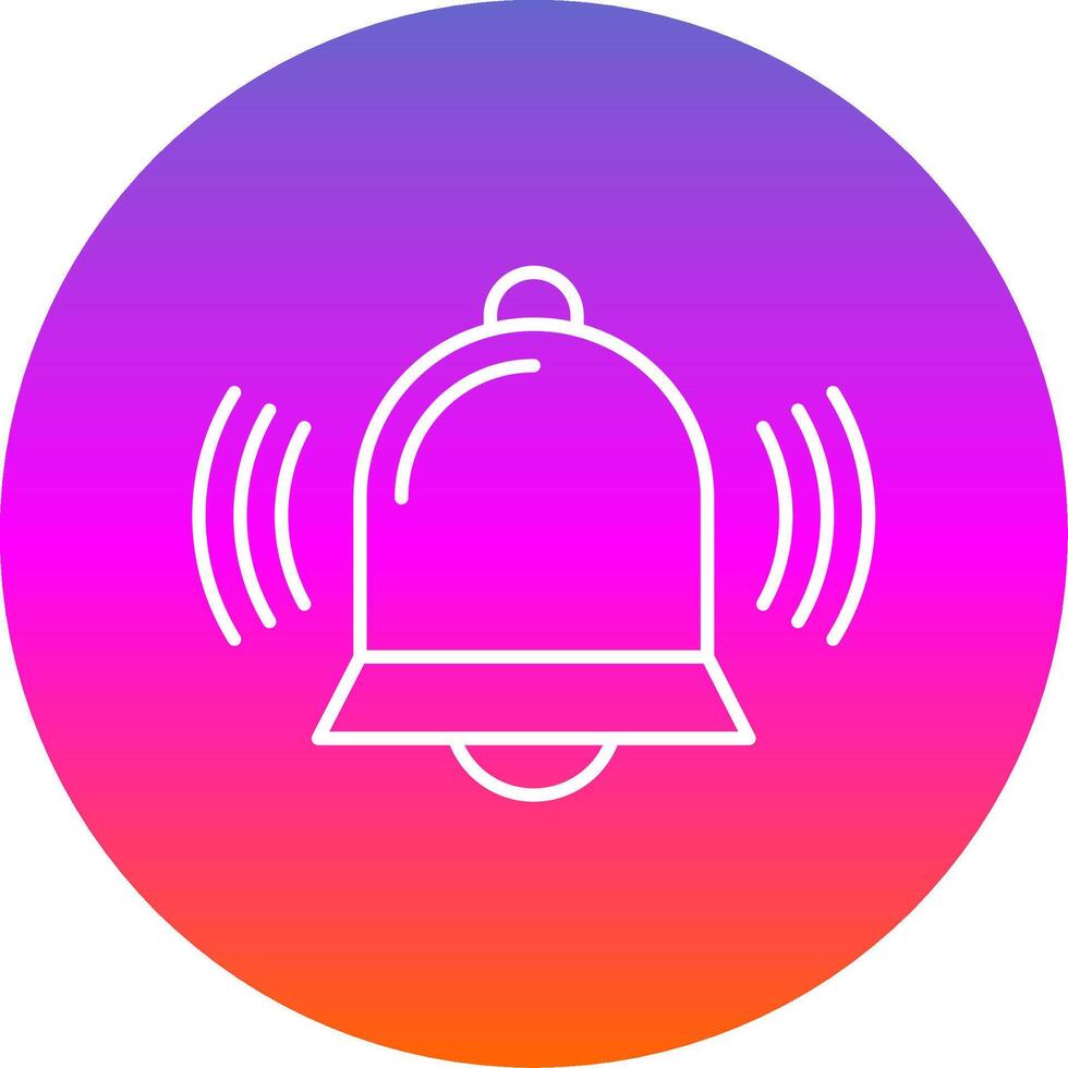 Bell Line Gradient Circle Icon vector