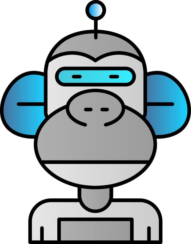 Robot Filled Gradient Icon vector