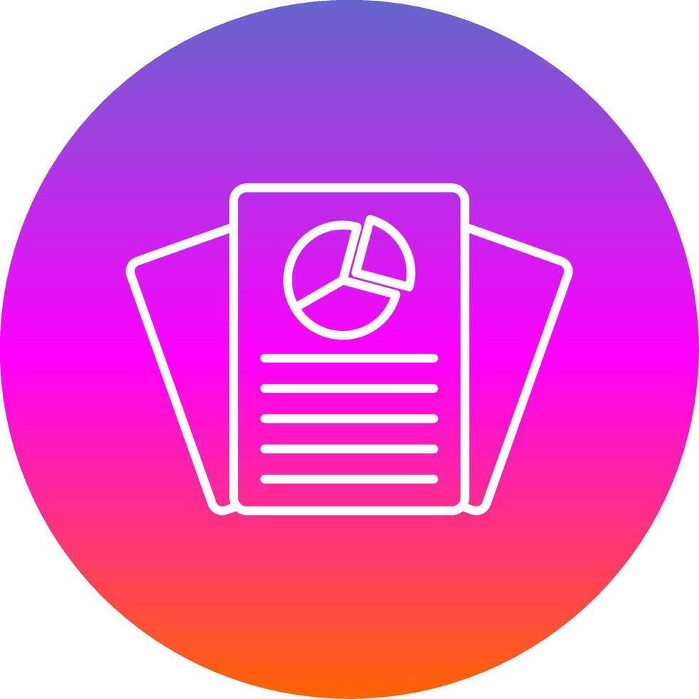 Report Line Gradient Circle Icon vector