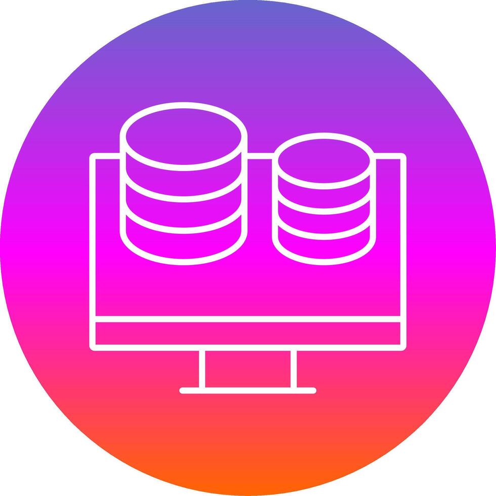 Finance Line Gradient Circle Icon vector