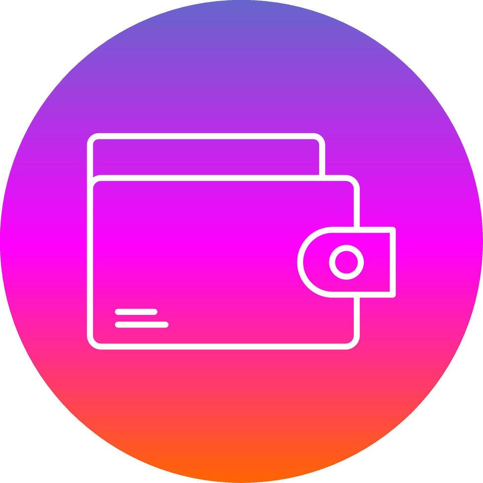 Wallet Line Gradient Circle Icon vector