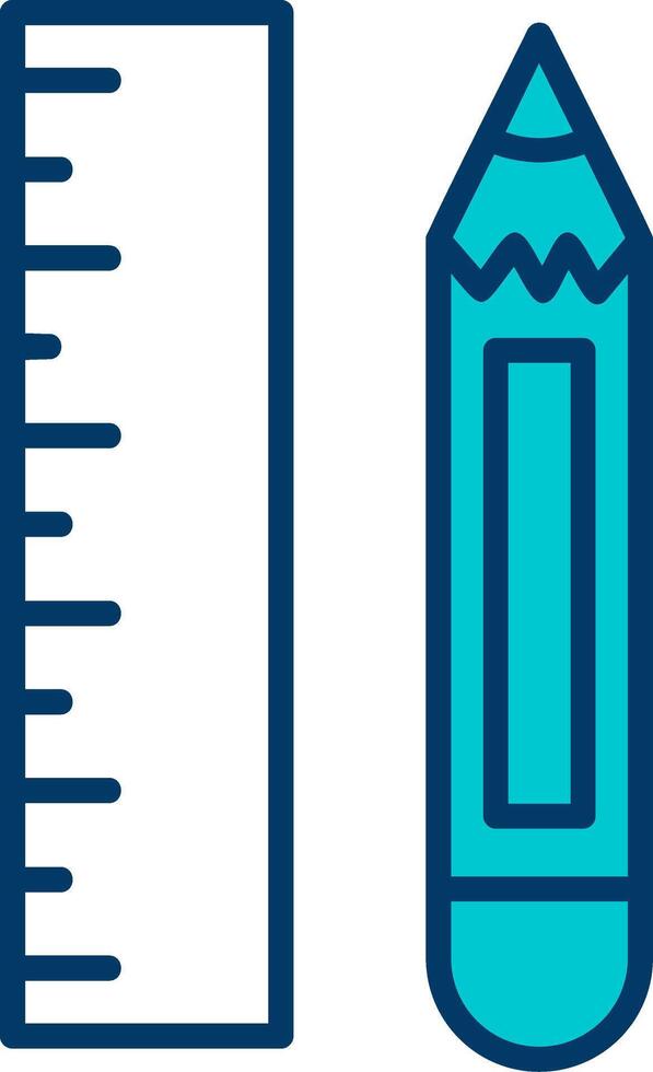 Pencil And Ruler Vector Icon