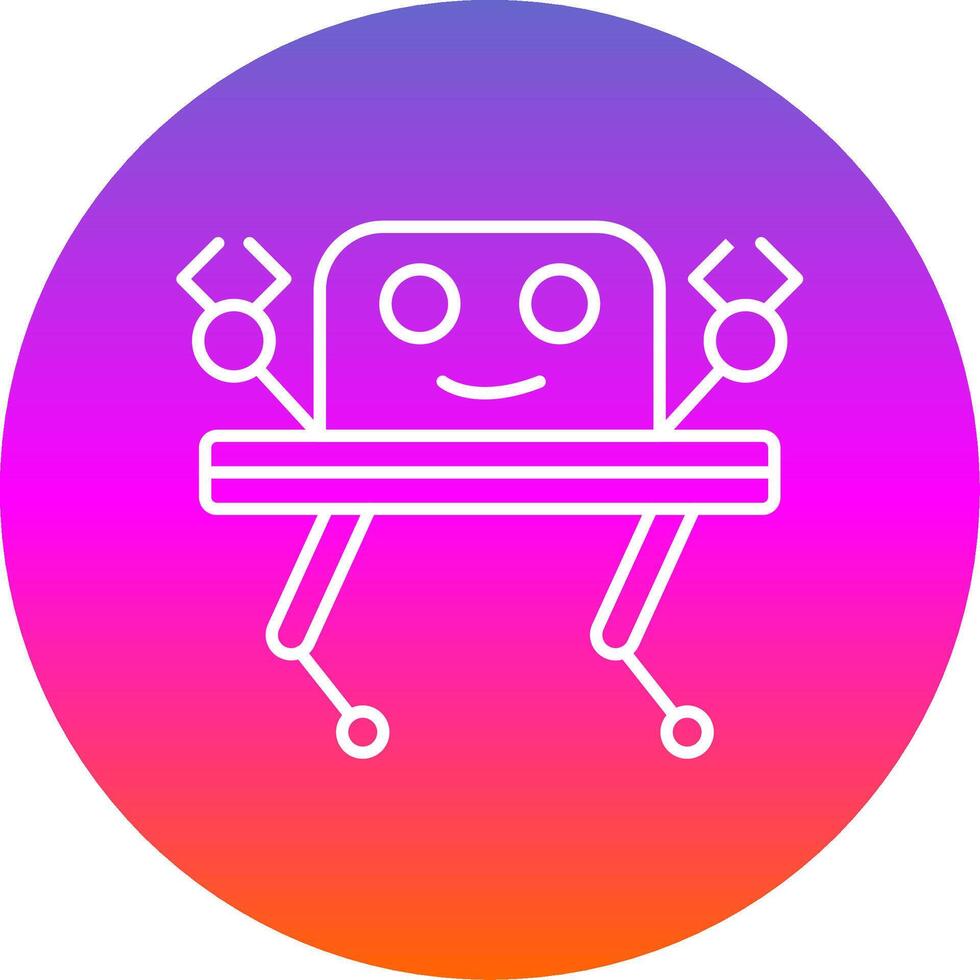 Robotics Line Gradient Circle Icon vector