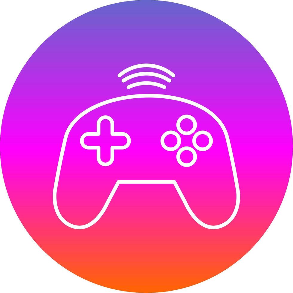 Controller Line Gradient Circle Icon vector