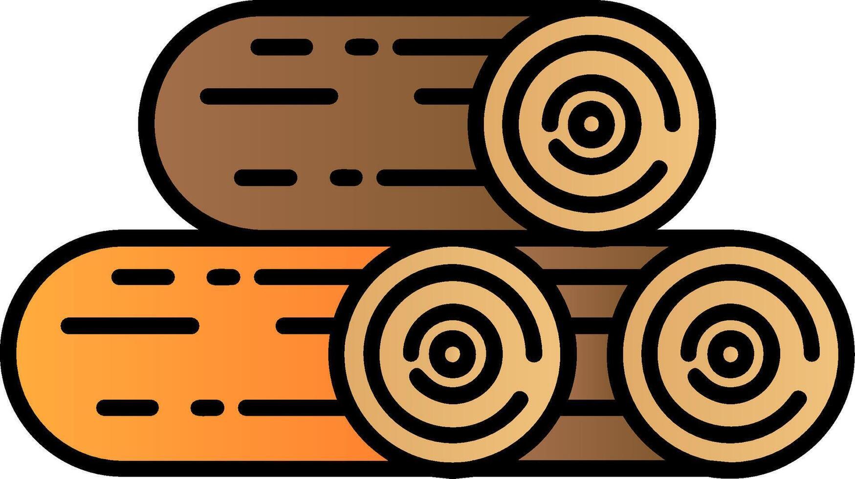 Wood Filled Gradient Icon vector
