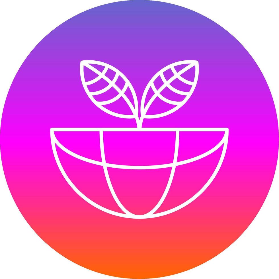 Ecosystem Line Gradient Circle Icon vector