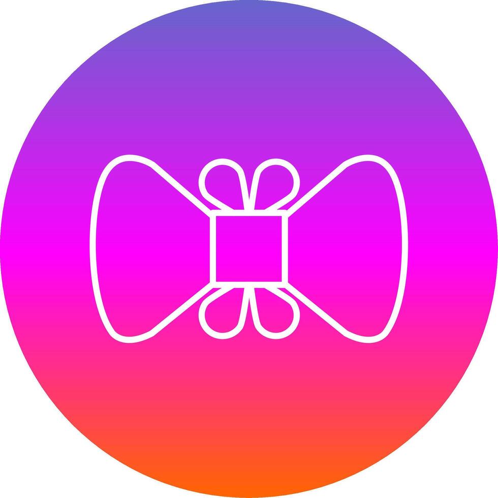 Bowtie Line Gradient Circle Icon vector