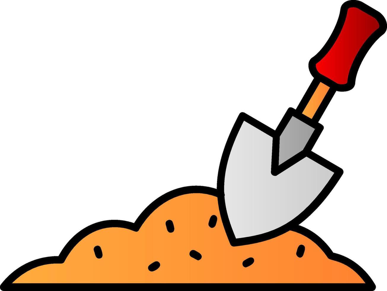 Trowel Filled Gradient Icon vector