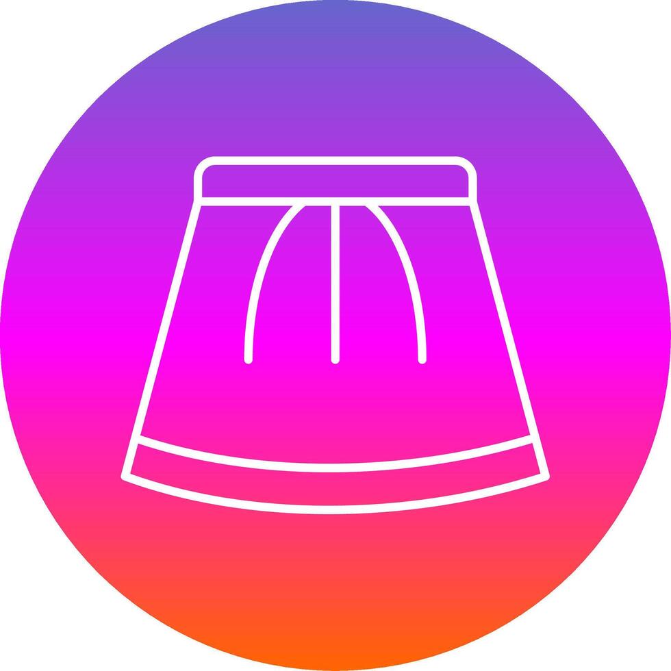 Skirt Line Gradient Circle Icon vector