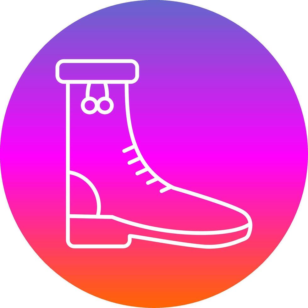 Rain Boots Line Gradient Circle Icon vector