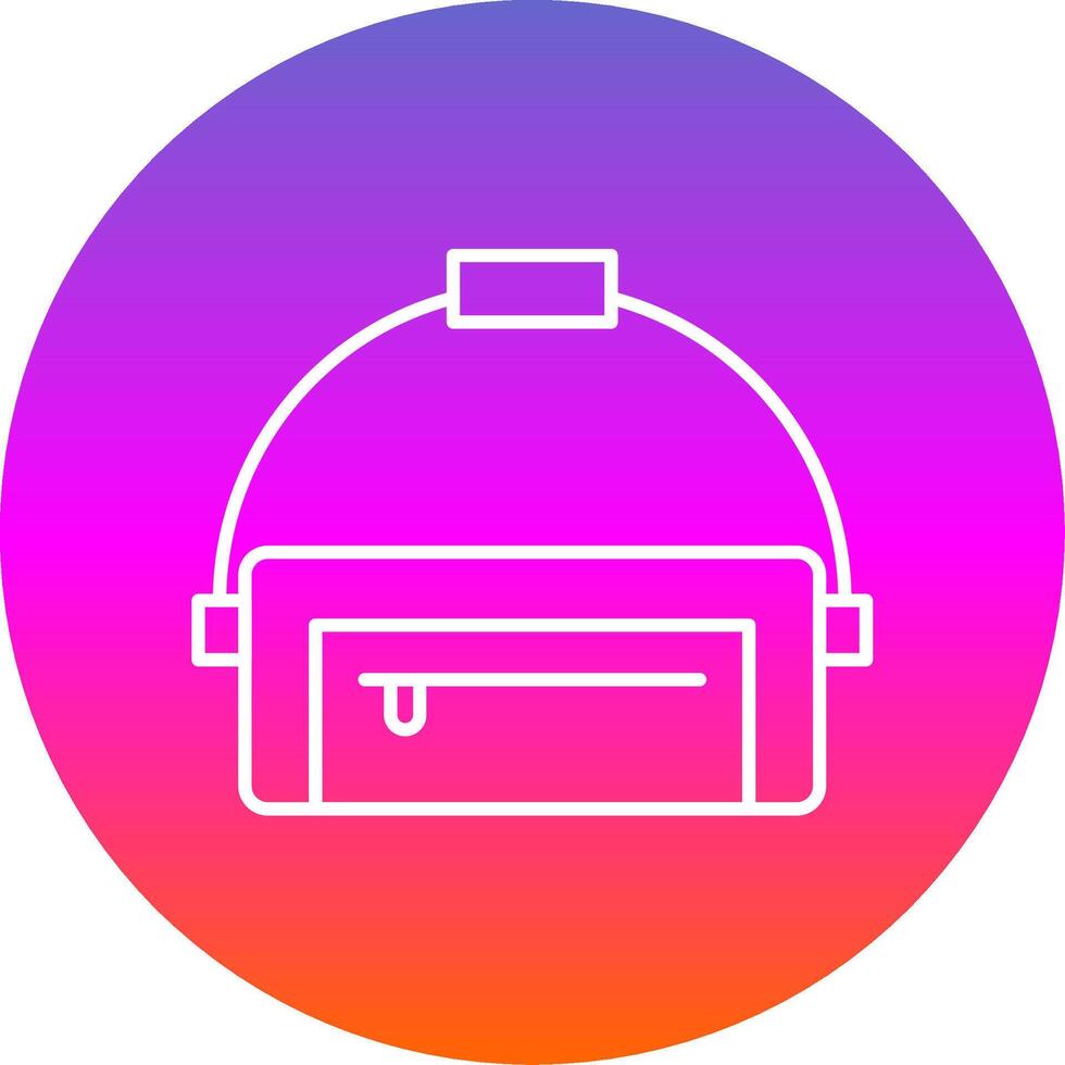 Fanny Pack Line Gradient Circle Icon vector