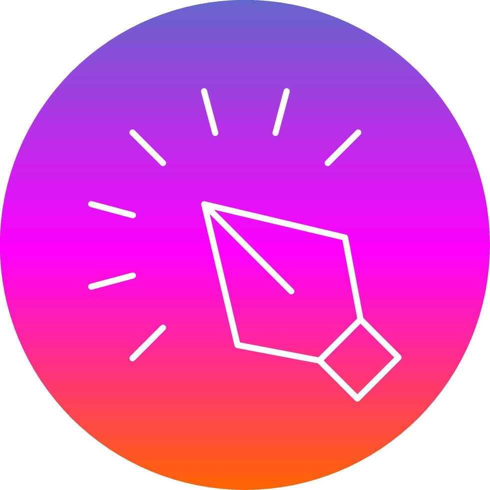 Mouse Clicker Line Gradient Circle Icon vector