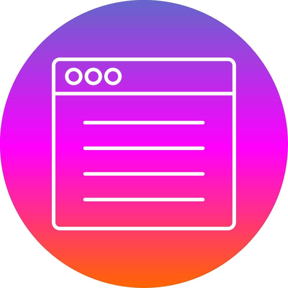 Website Line Gradient Circle Icon vector