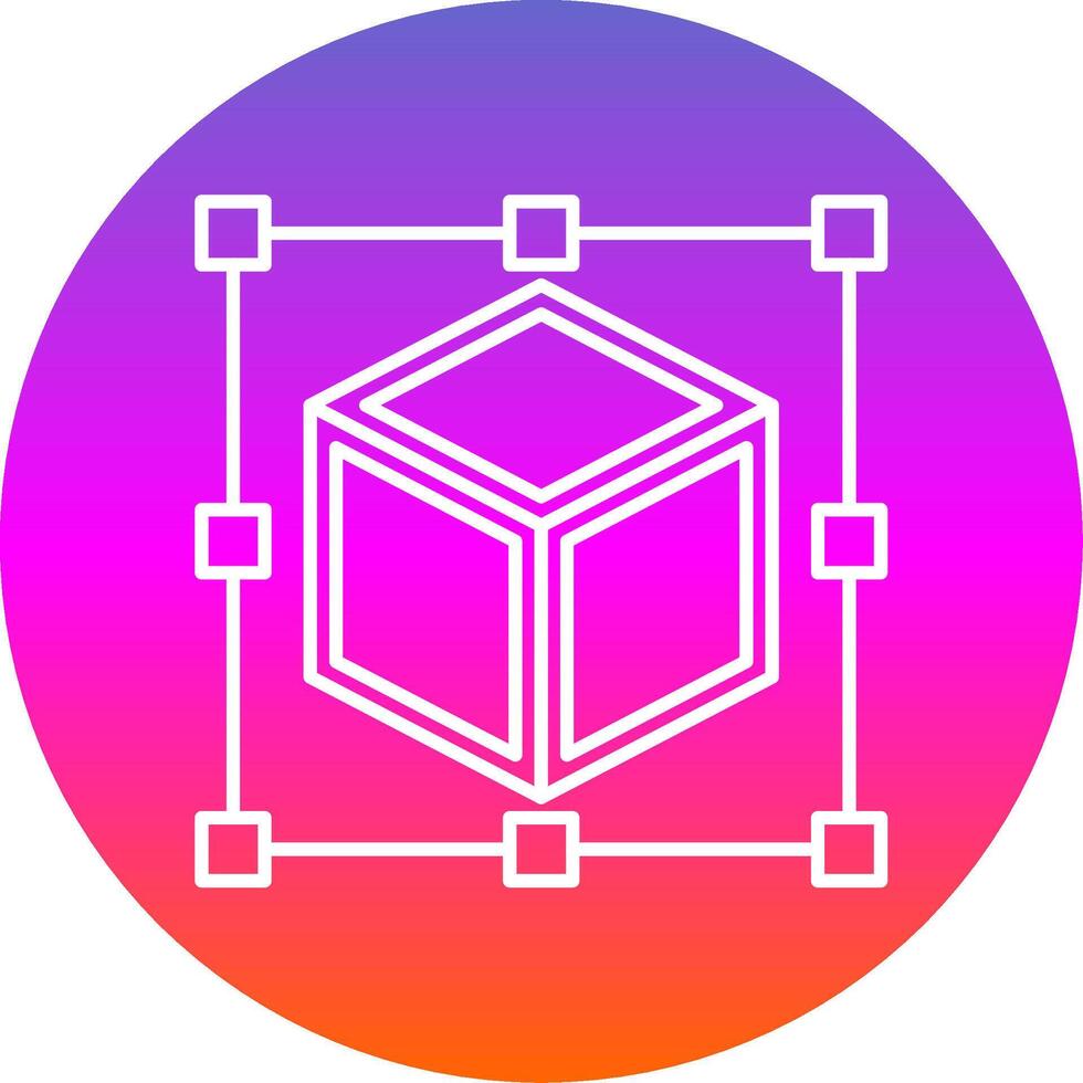 Scale Line Gradient Circle Icon vector