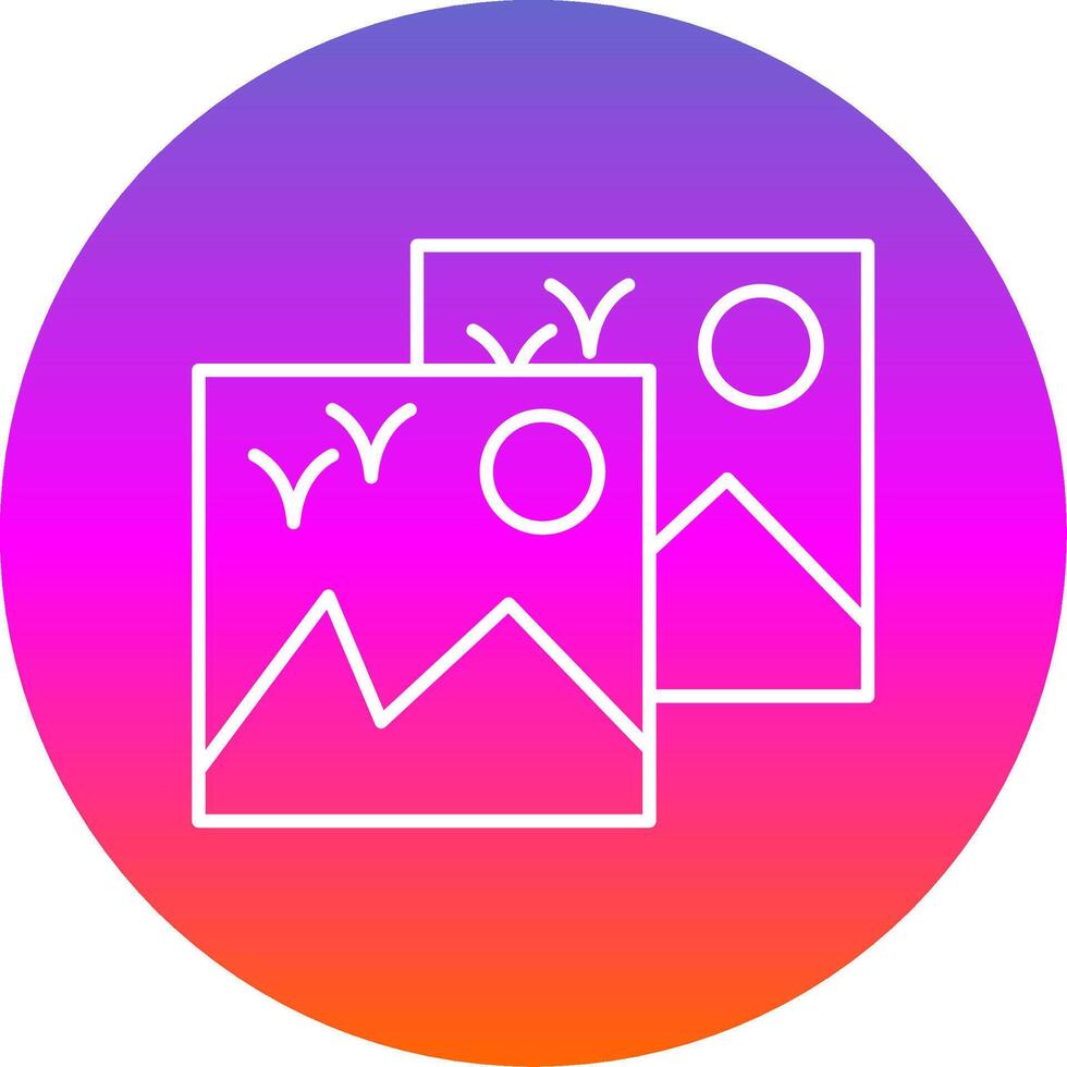 Images Line Gradient Circle Icon vector