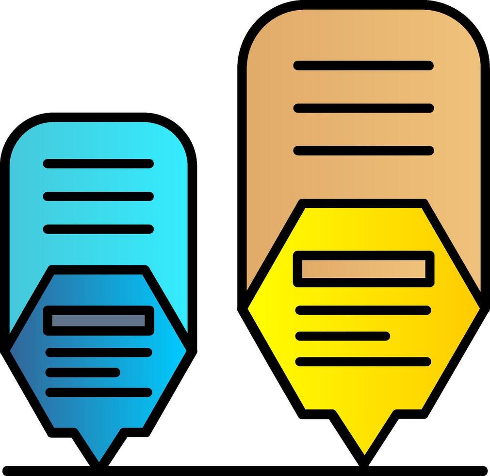 Infographic elements Filled Gradient Icon vector