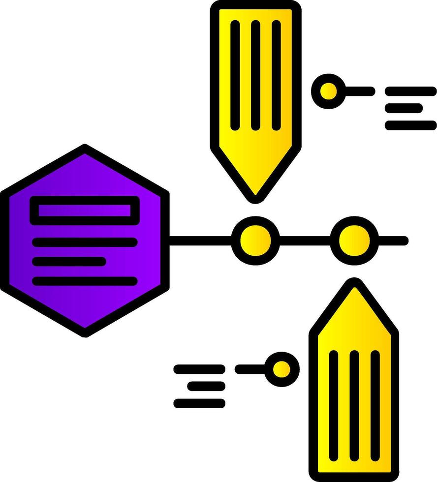 Timeline Filled Gradient Icon vector