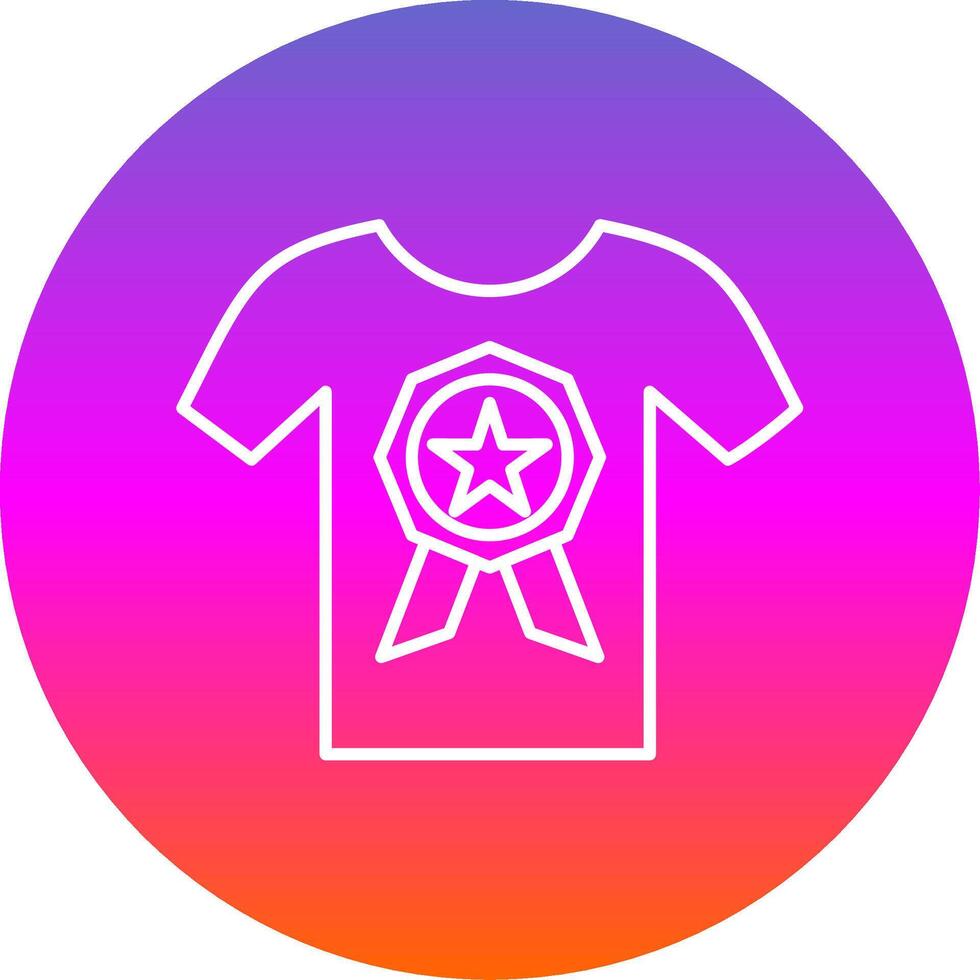 T Shirt Line Gradient Circle Icon vector