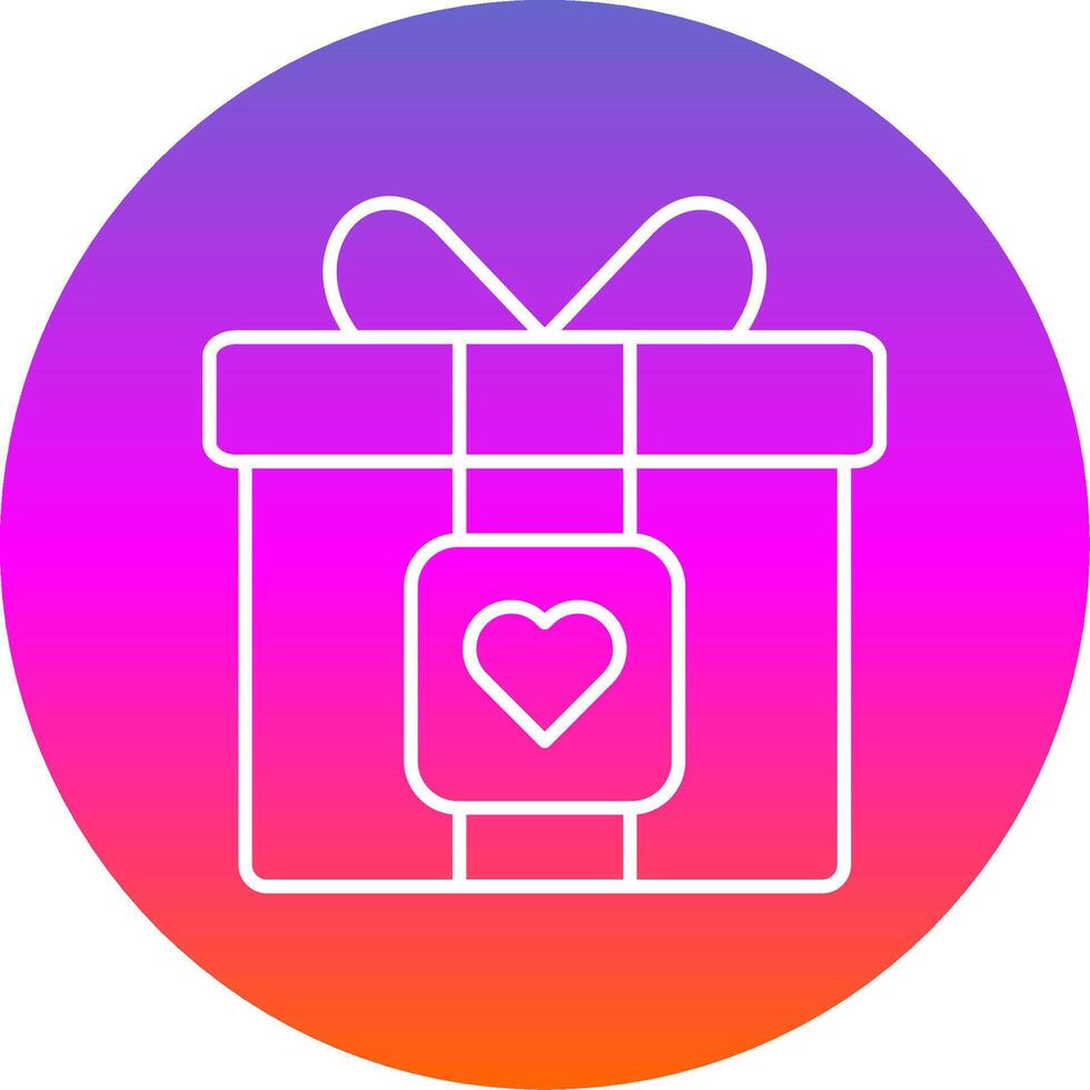 Gift Line Gradient Circle Icon vector