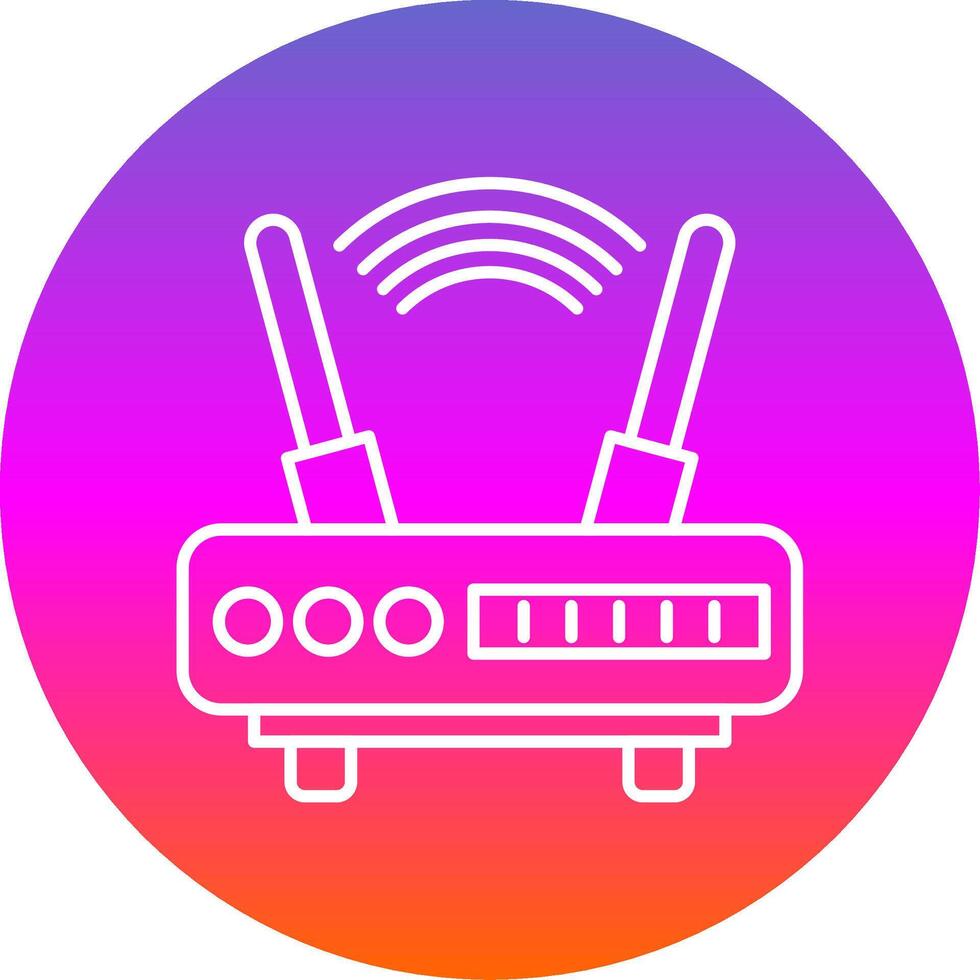 Wifi Line Gradient Circle Icon vector