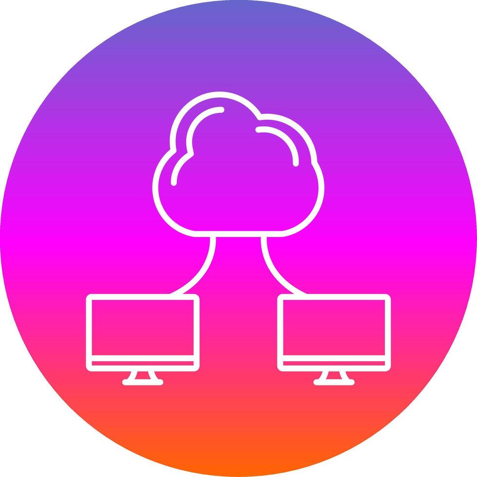 Cloud Computing Line Gradient Circle Icon 38736765 Vector Art at Vecteezy