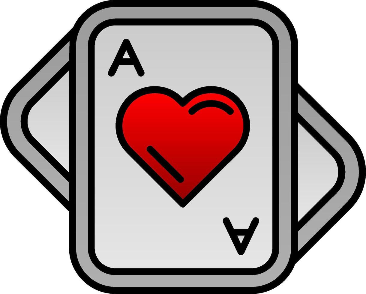 corazones lleno degradado icono vector