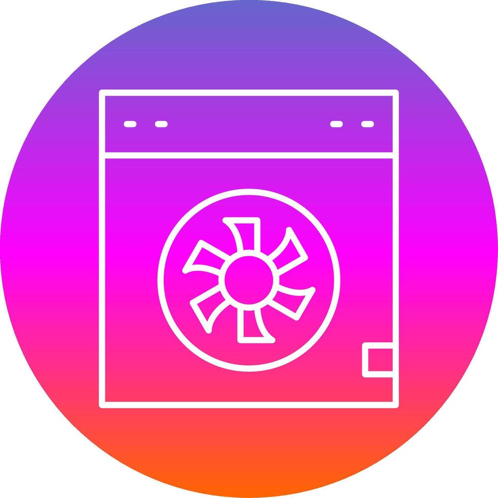 Cooler Line Gradient Circle Icon vector