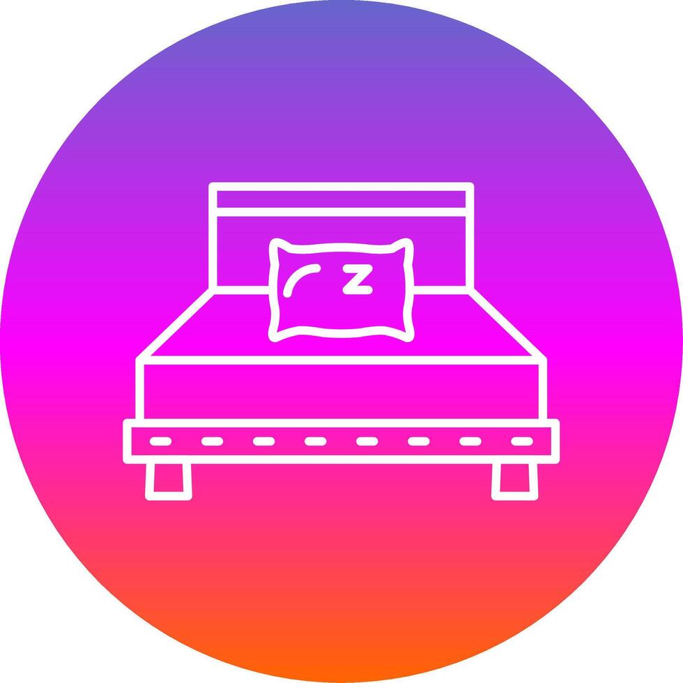 Pillow Line Gradient Circle Icon vector