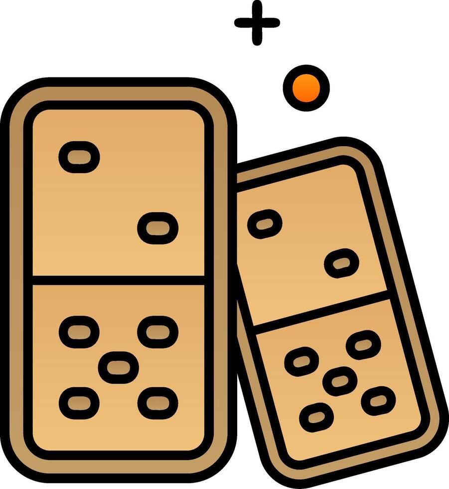 Domino Filled Gradient Icon vector