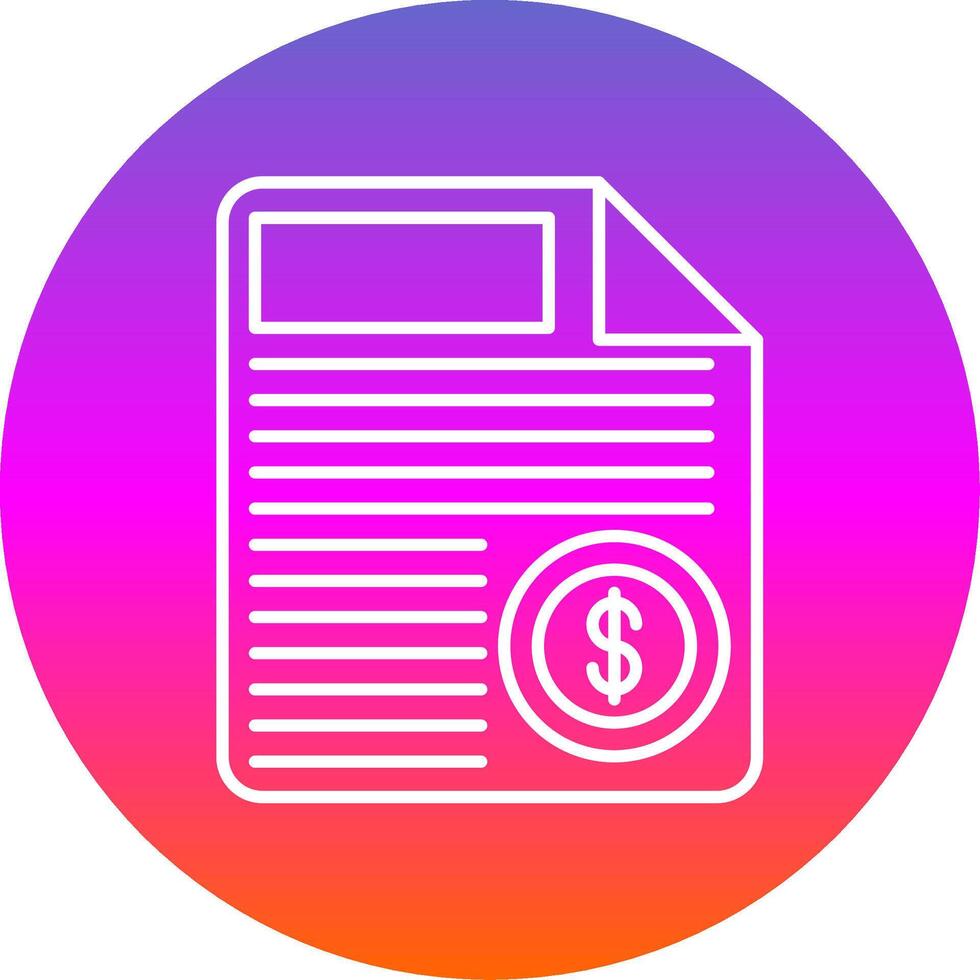 Payment Method Line Gradient Circle Icon vector