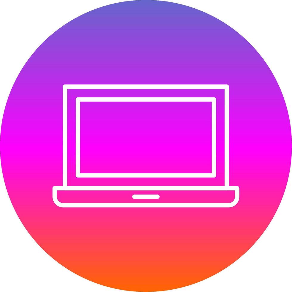 Laptop Line Gradient Circle Icon vector