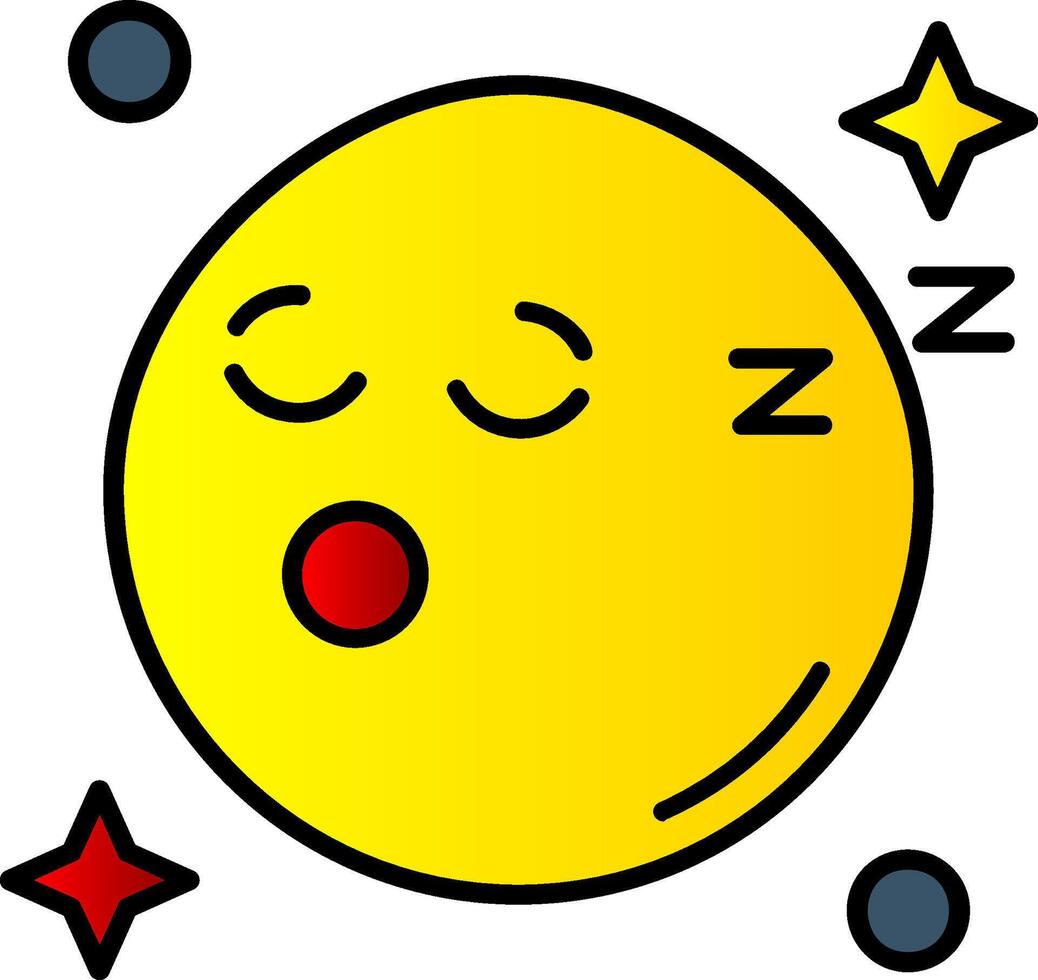 Sleep Filled Gradient Icon vector