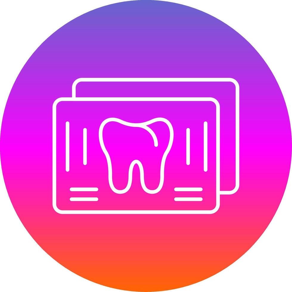 X Ray Line Gradient Circle Icon vector