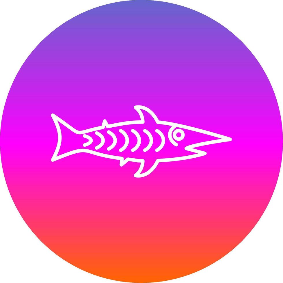 shark Line Gradient Circle Icon vector