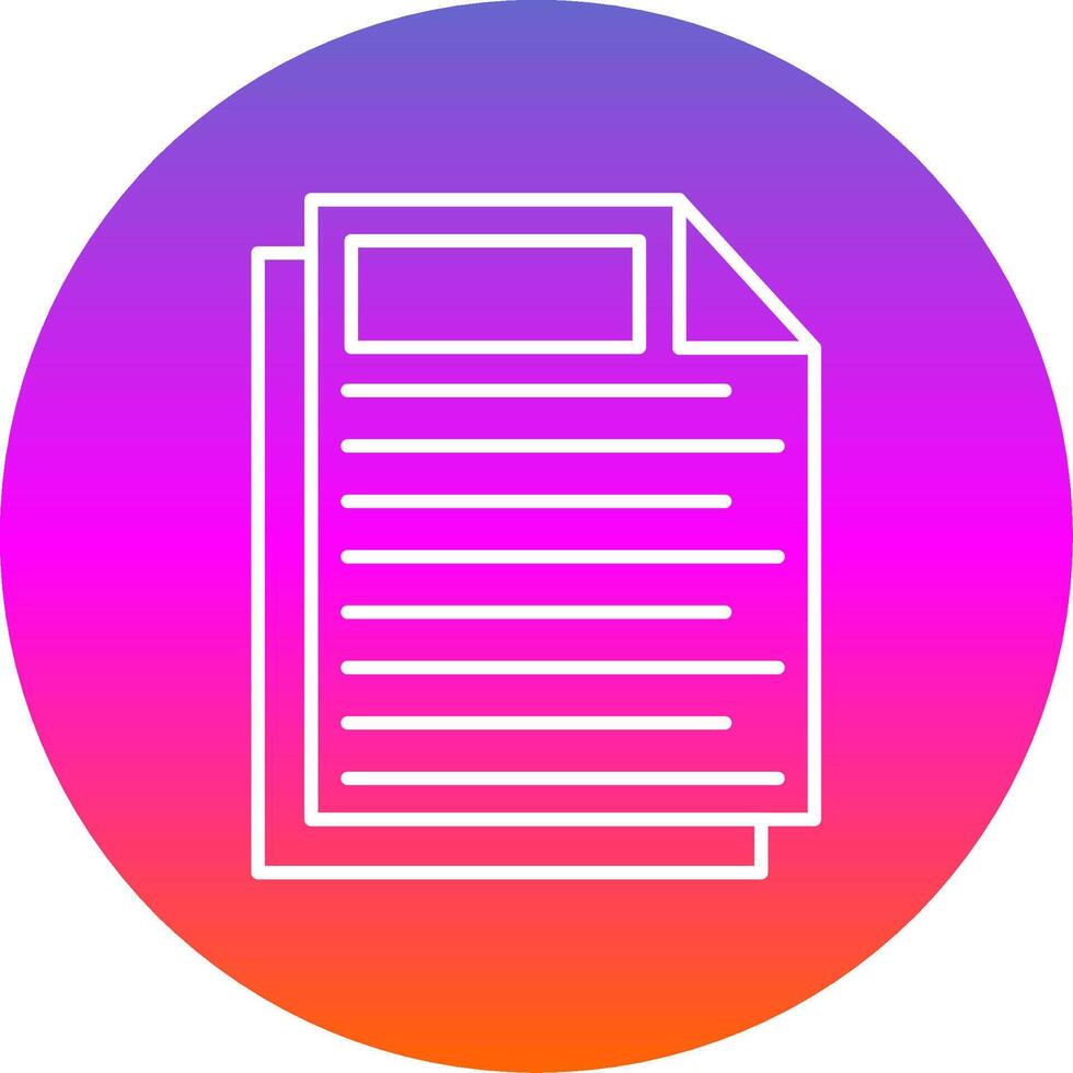 Task Line Gradient Circle Icon vector