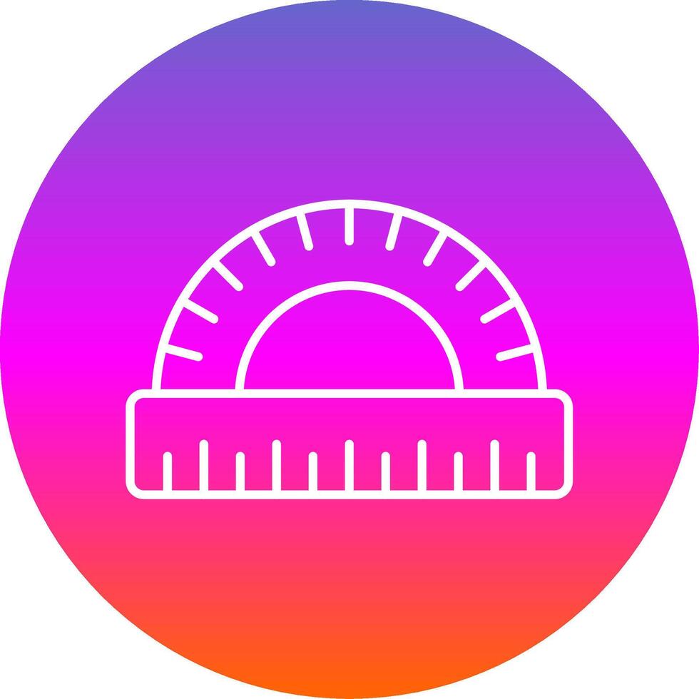 Protractor Line Gradient Circle Icon vector