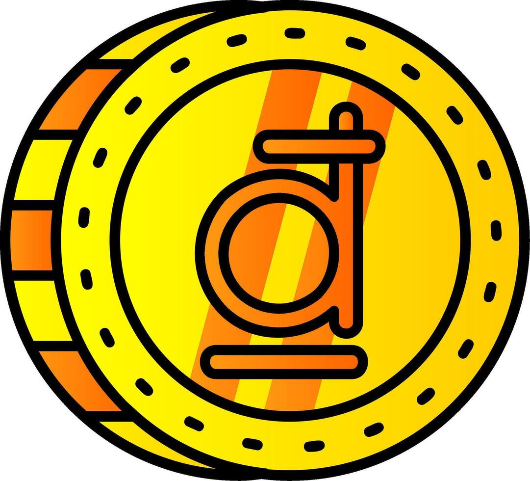 Dong Filled Gradient Icon vector