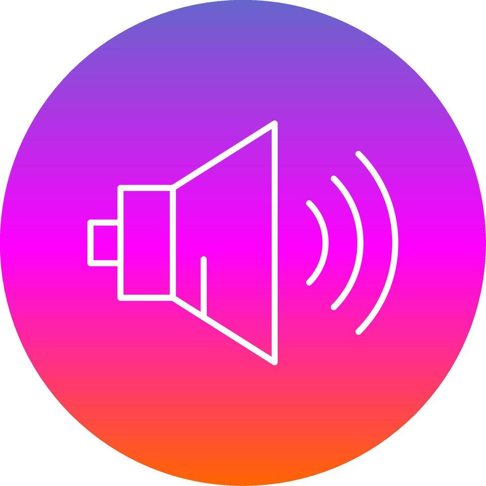 Speaker Line Gradient Circle Icon vector