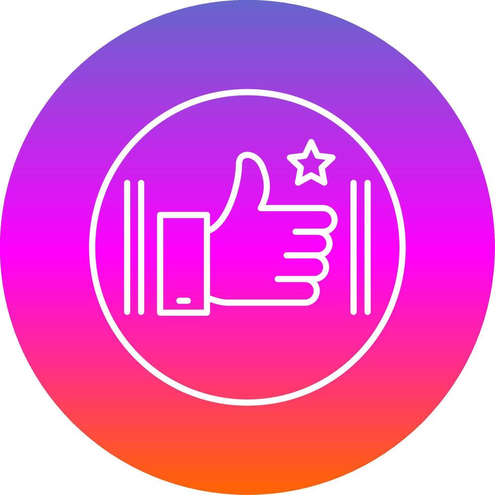 Like Line Gradient Circle Icon vector