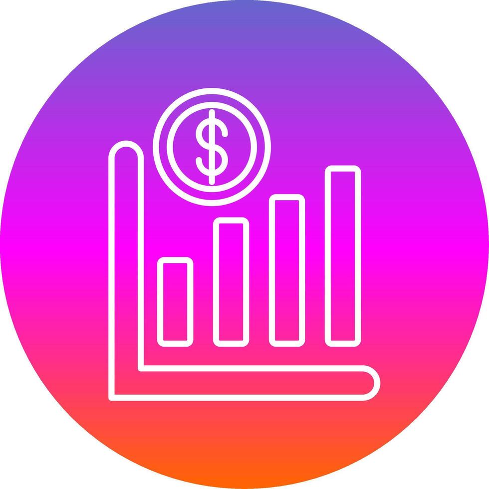 línea gráfico línea degradado circulo icono vector