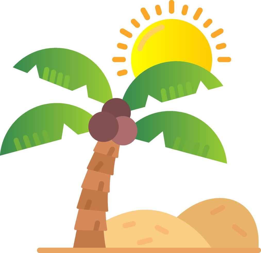 Oasis Flat Gradient Icon vector