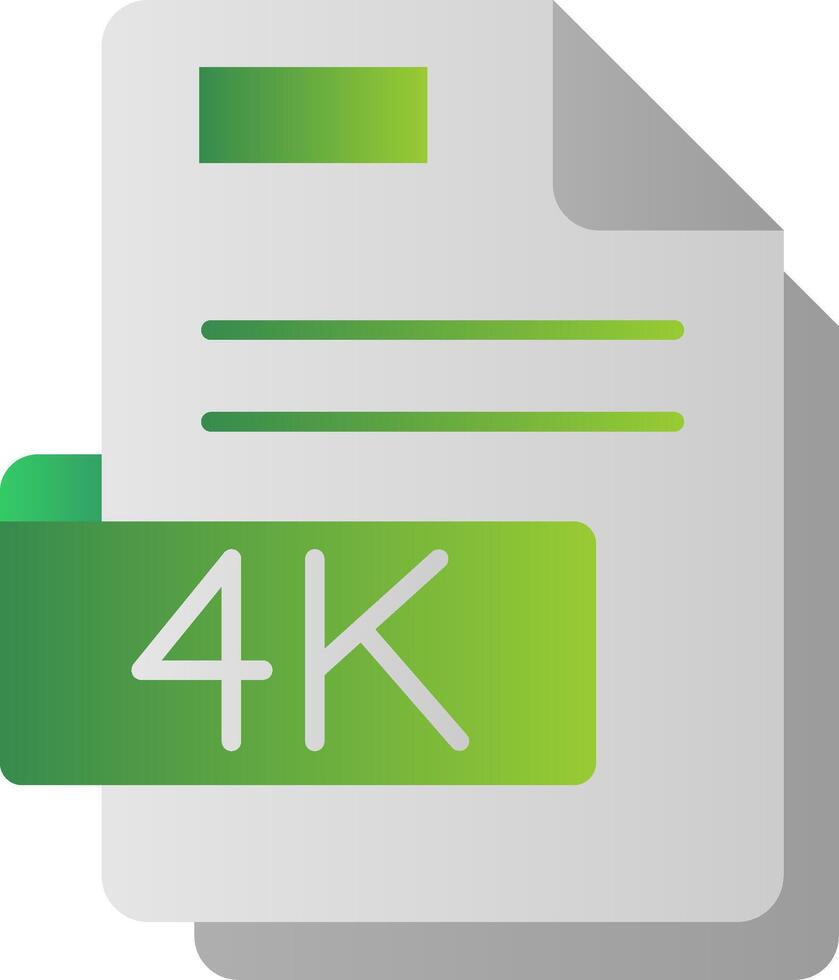 4k Flat Gradient Icon vector