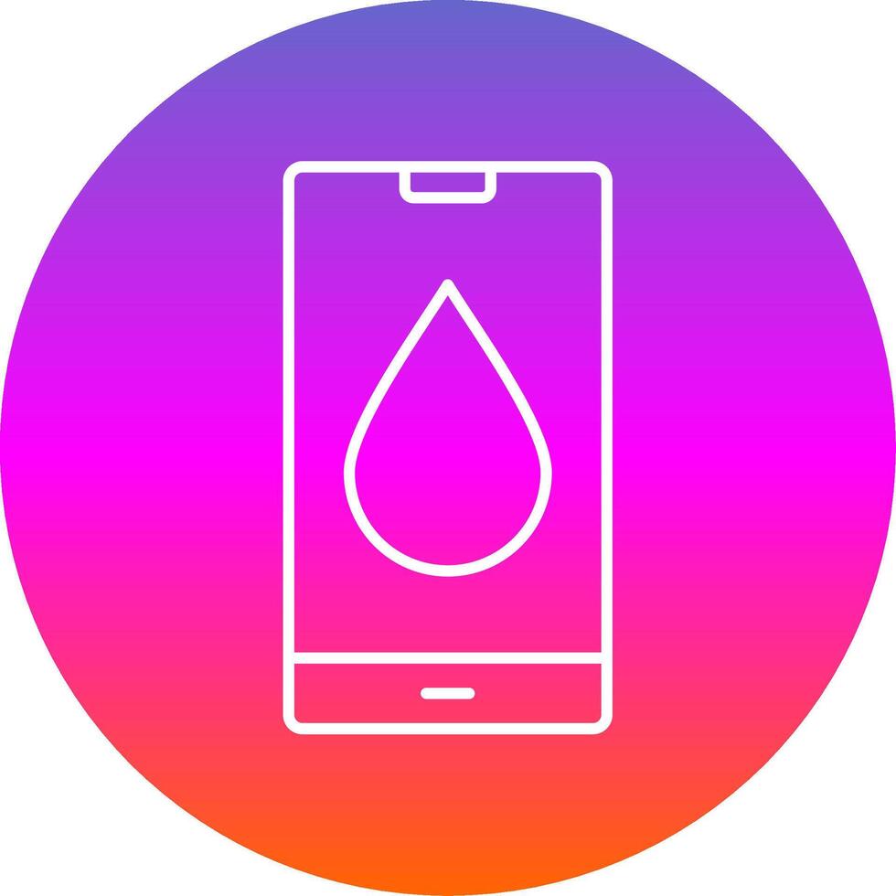 Water Drop Line Gradient Circle Icon vector