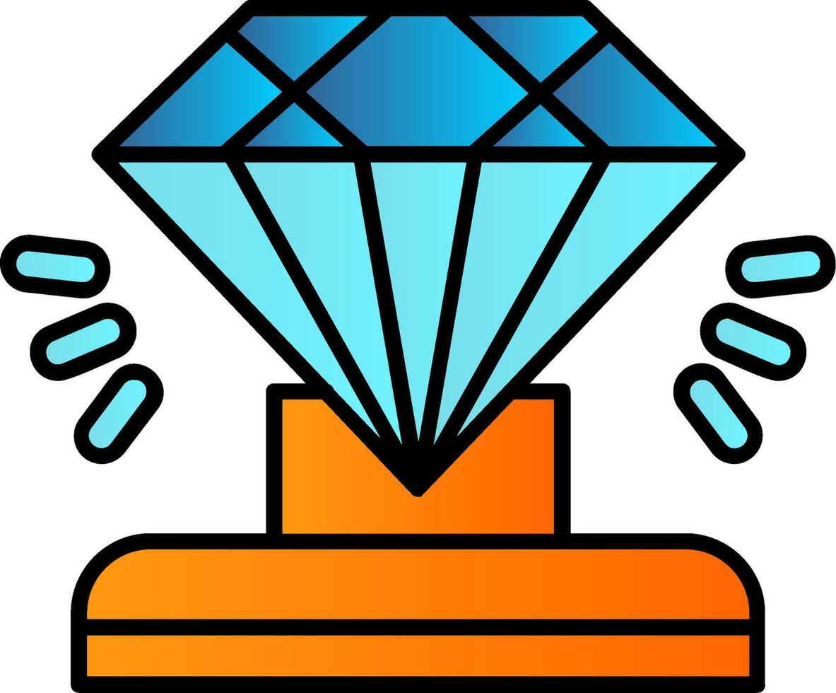 Diamond Filled Gradient Icon vector