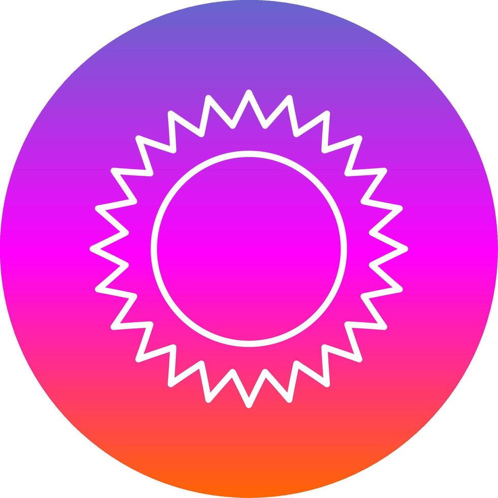 Sun Line Gradient Circle Icon vector