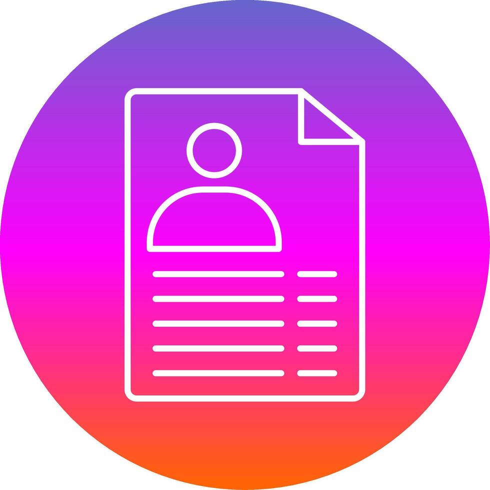 Document Line Gradient Circle Icon vector